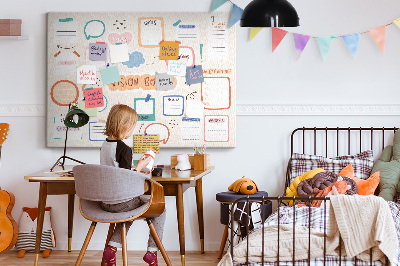 Cork board Colorful vision board