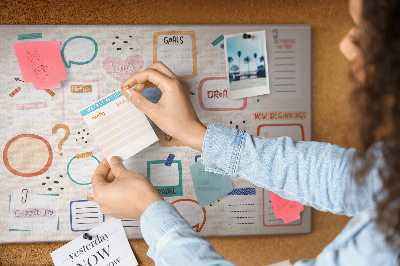 Cork board Colorful vision board