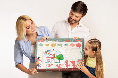 Cork display board Weekly planner for kids