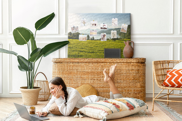 Cork memo board Mountains field