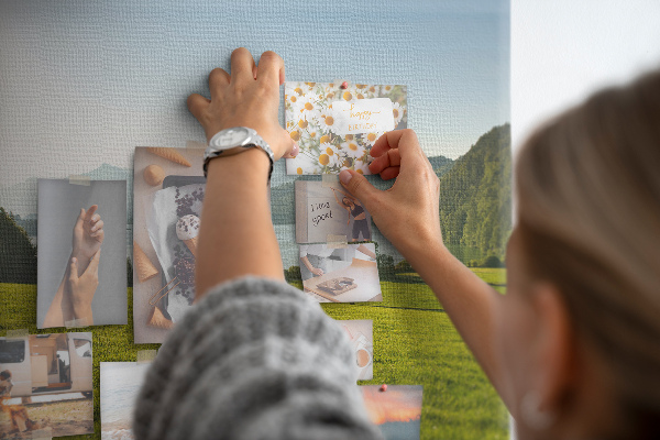 Cork memo board Mountains field