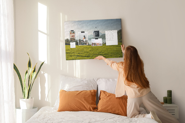 Cork memo board Mountains field