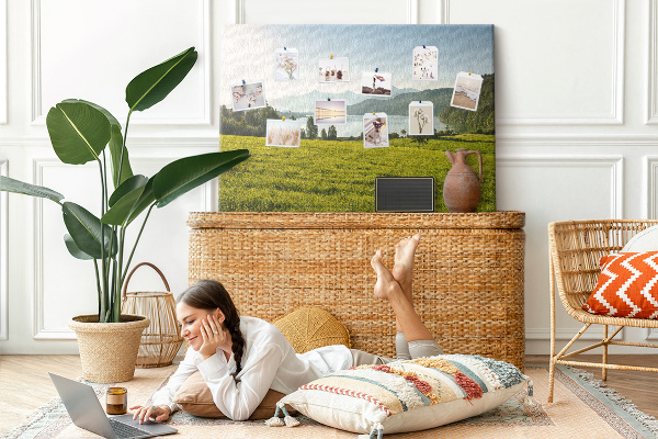 Cork memo board Mountains field
