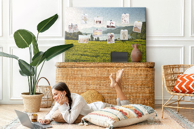 Cork memo board Mountains field