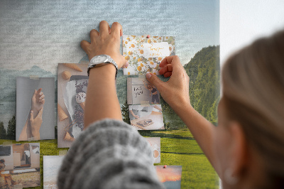 Cork memo board Mountains field