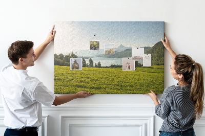 Cork memo board Mountains field