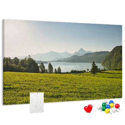 Cork memo board Mountains field
