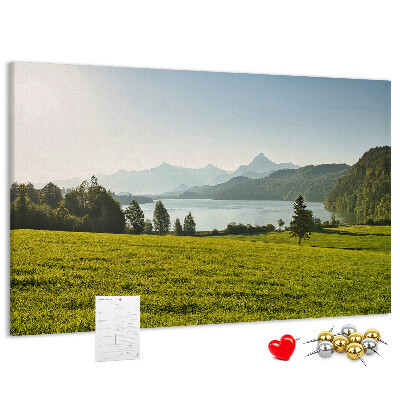 Cork memo board Mountains field