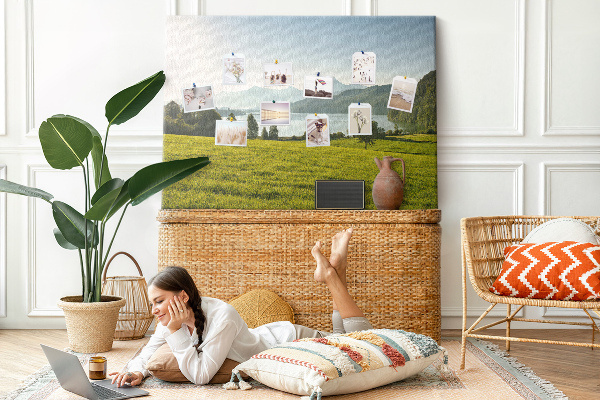 Cork memo board Mountains field