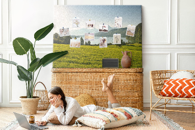 Cork memo board Mountains field