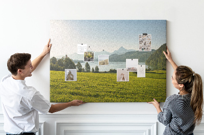 Cork memo board Mountains field