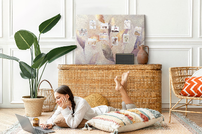 Cork board Watercolor plants