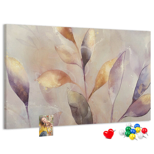 Cork board Watercolor plants
