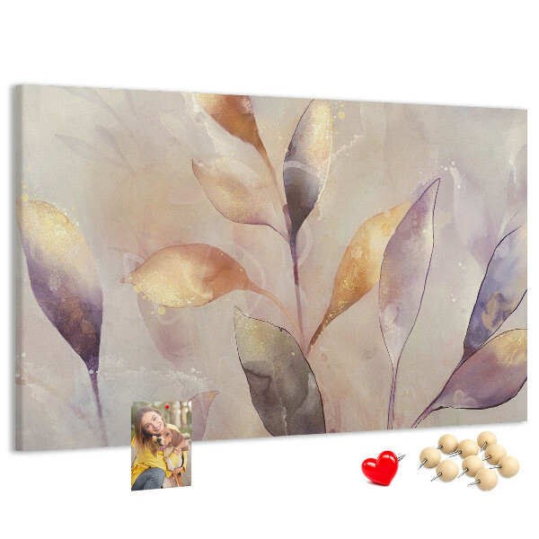 Cork board Watercolor plants