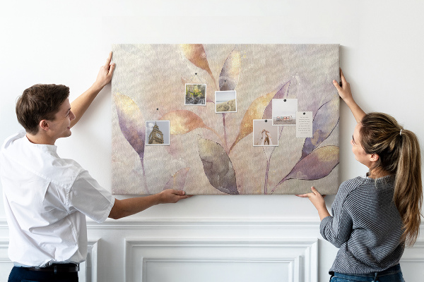 Cork board Watercolor plants