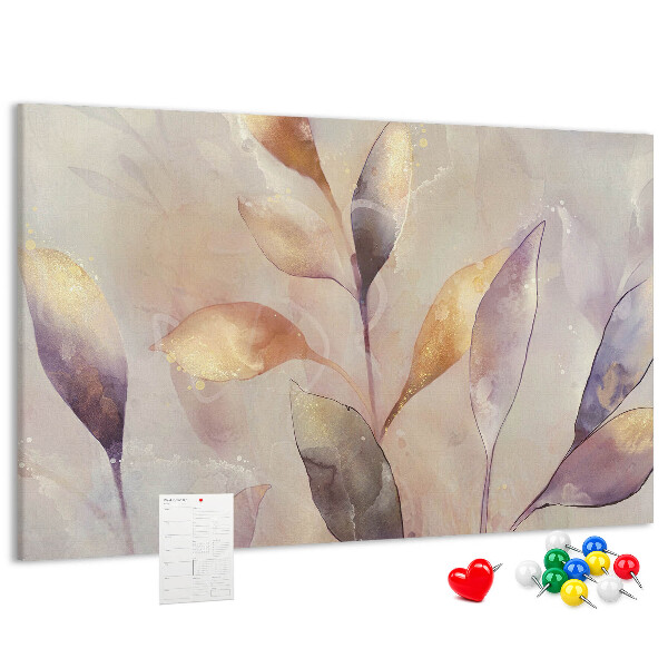 Cork board Watercolor plants
