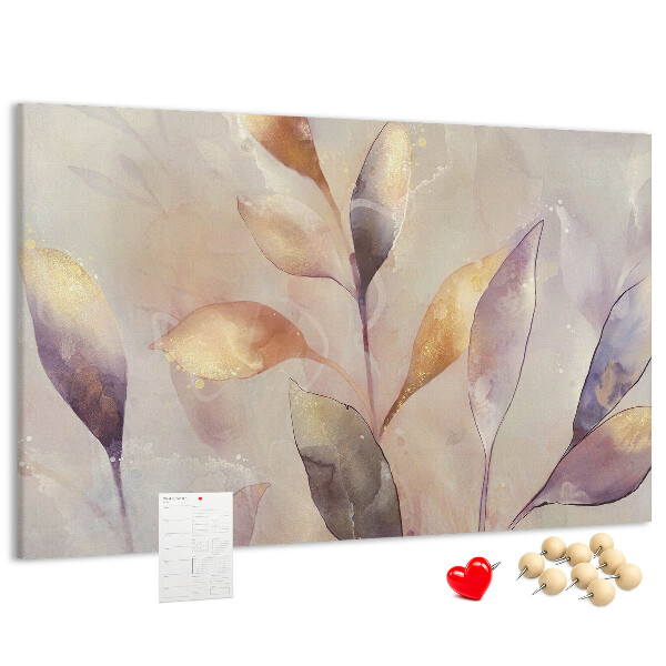 Cork board Watercolor plants