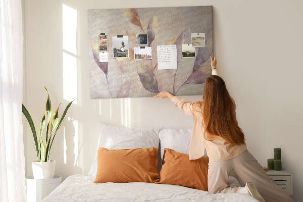 Cork board Watercolor plants