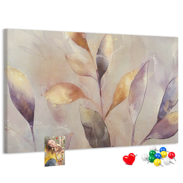 Cork board Watercolor plants