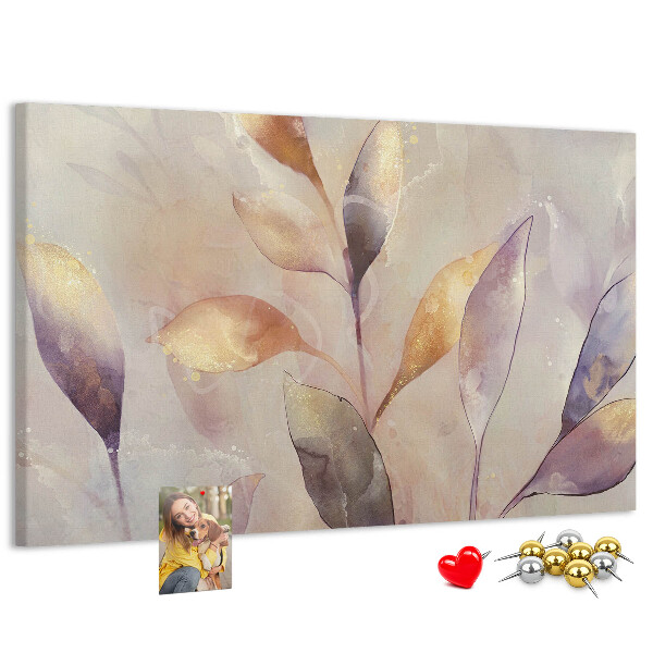 Cork board Watercolor plants