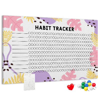 Cork display board Habit tracker