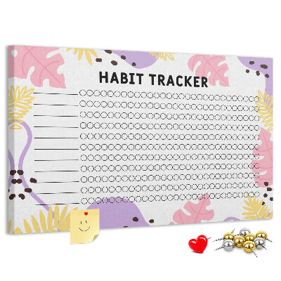 Cork display board Habit tracker