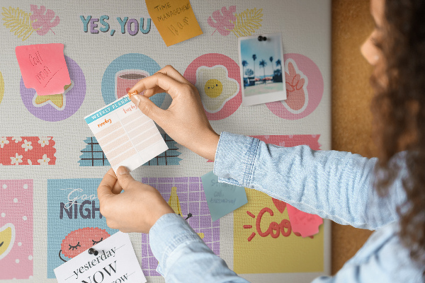 Cork board School planner