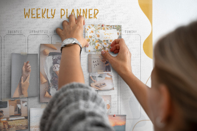 Cork display board Weekly planner