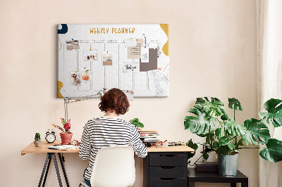 Cork display board Weekly planner