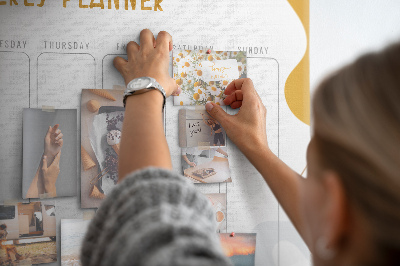 Cork display board Weekly planner