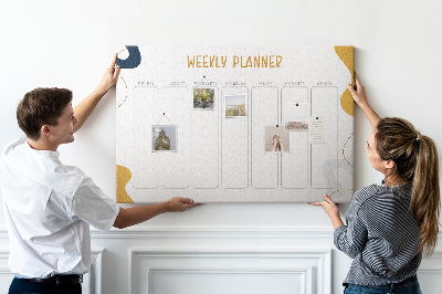Cork display board Weekly planner