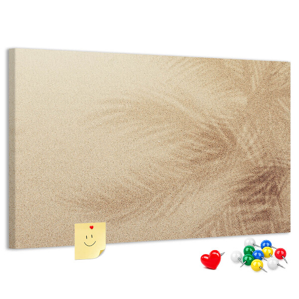 Cork memo board Palm leaves