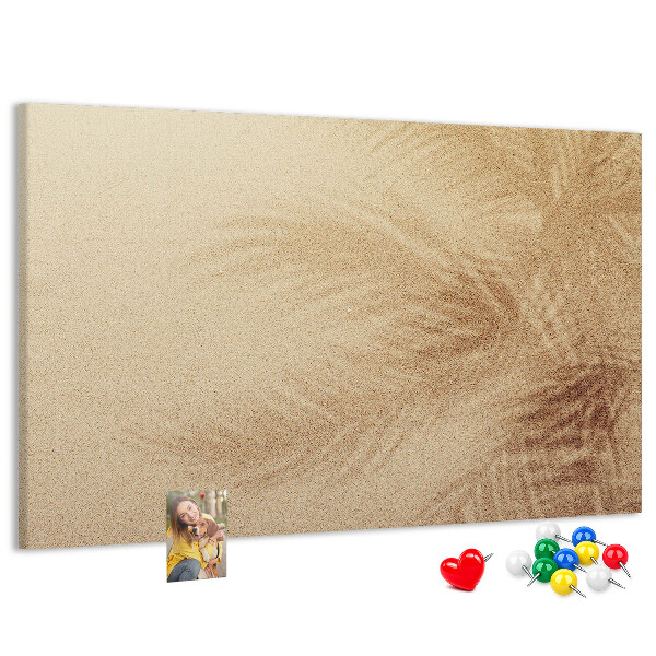 Cork memo board Palm leaves