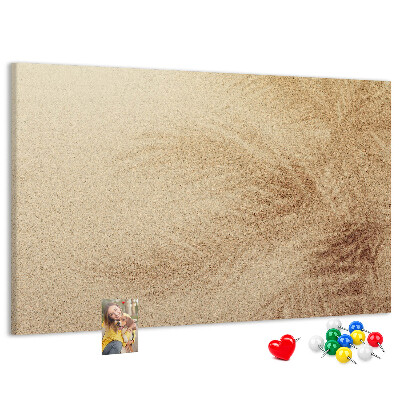 Cork memo board Palm leaves