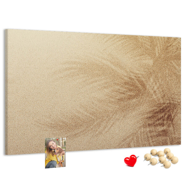 Cork memo board Palm leaves