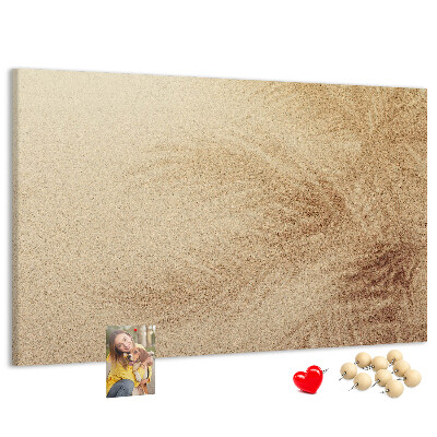Cork memo board Palm leaves