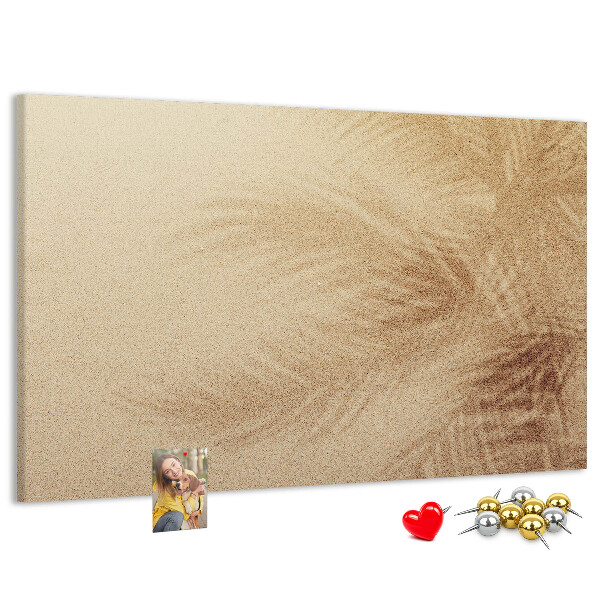 Cork memo board Palm leaves