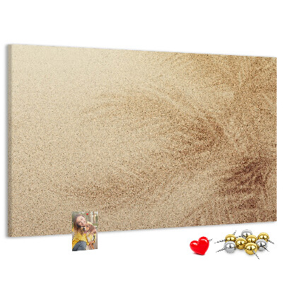 Cork memo board Palm leaves