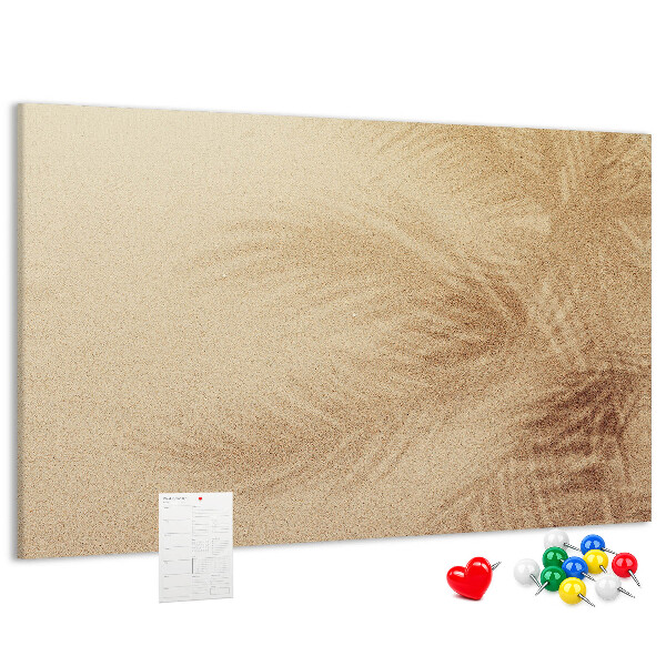 Cork memo board Palm leaves