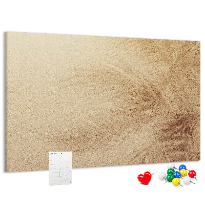 Cork memo board Palm leaves