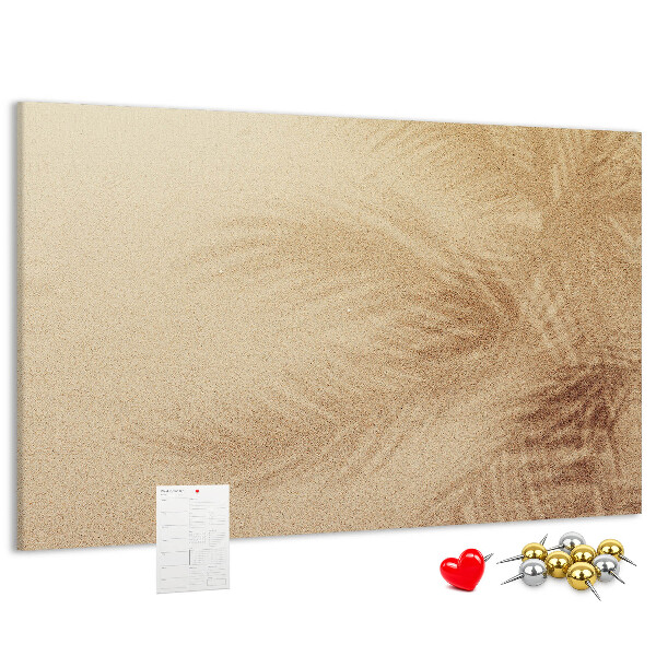Cork memo board Palm leaves