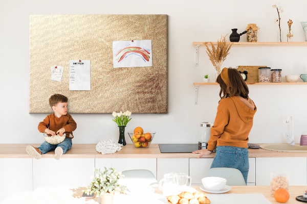 Cork memo board Palm leaves