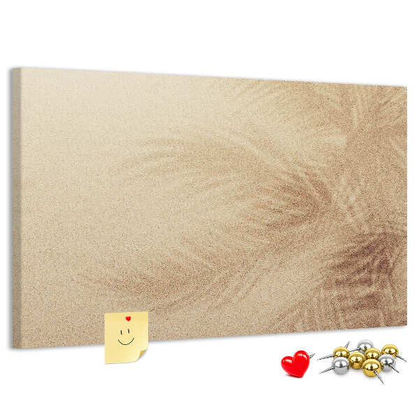 Cork memo board Palm leaves