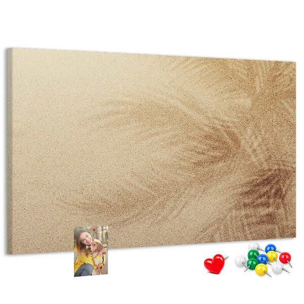 Cork memo board Palm leaves