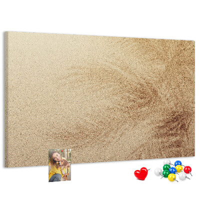 Cork memo board Palm leaves
