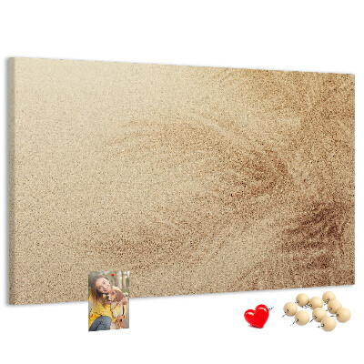 Cork memo board Palm leaves