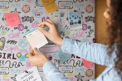 Cork board Doodle pattern