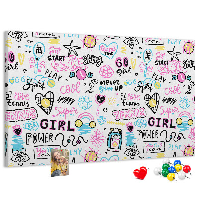 Cork board Doodle pattern