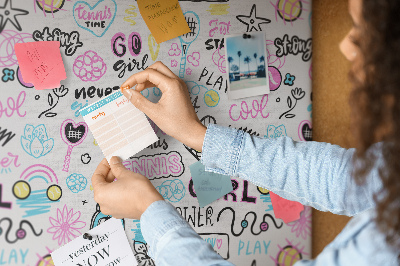 Cork board Doodle pattern