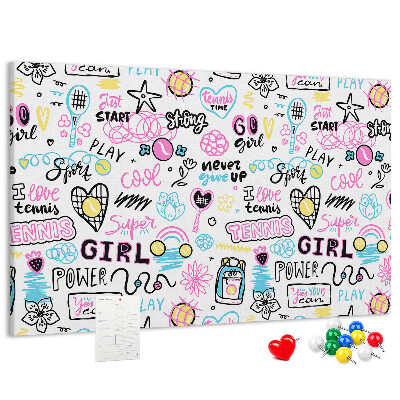 Cork board Doodle pattern